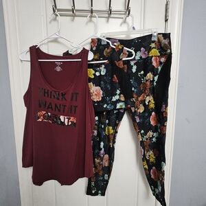 Torrid Active Leggings Top Bra 3pc Matching Set